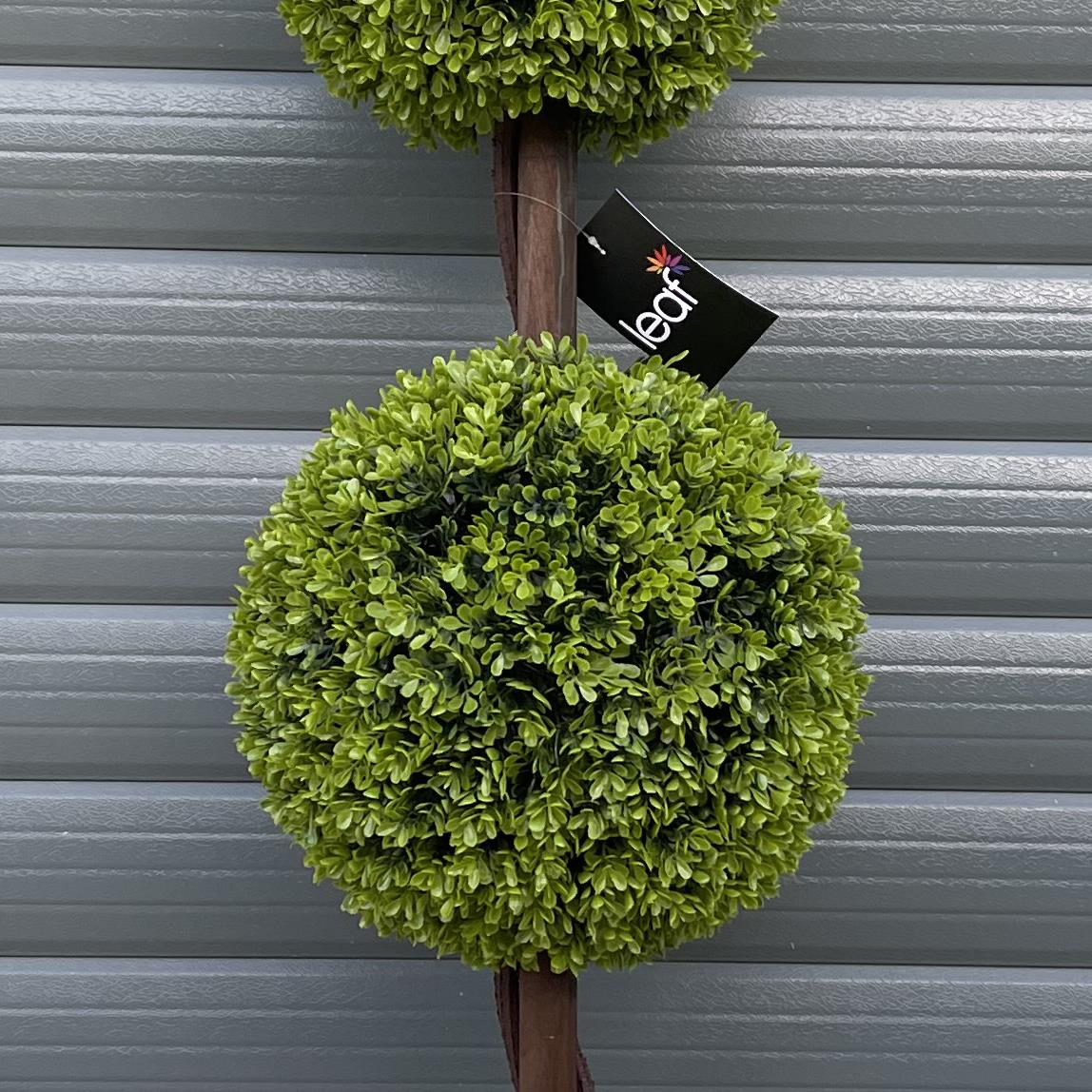 120cm Green Triple Ball Topiary Tree-2