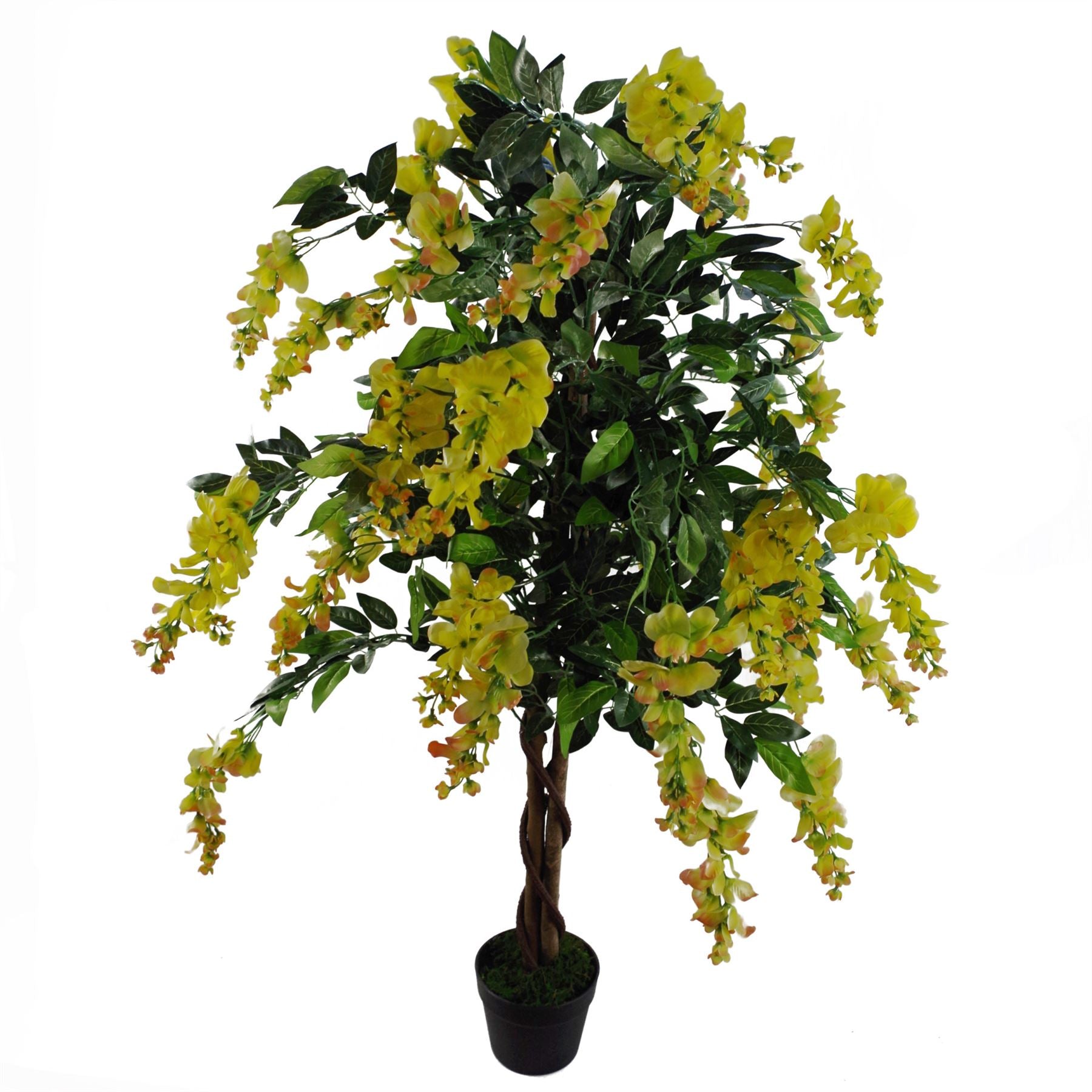 Artificial Wisteria Tree 120cm Artificial Yellow Trunk-0