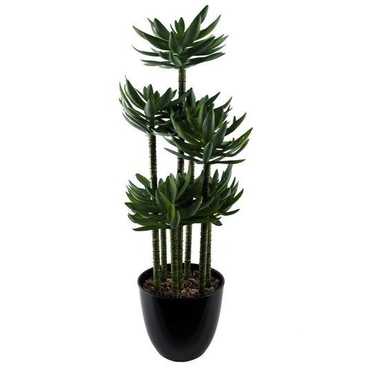 Large Artificial Tropical Yukka in Planter-0
