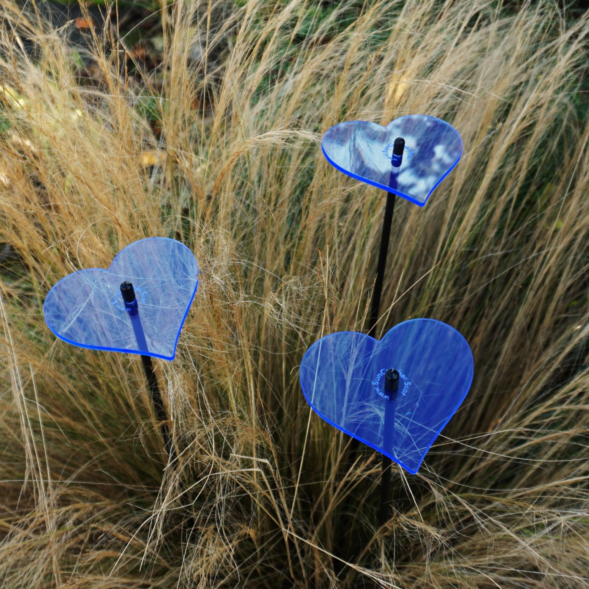 Garden Décor Ornaments Set of 3 'Hearts'-5