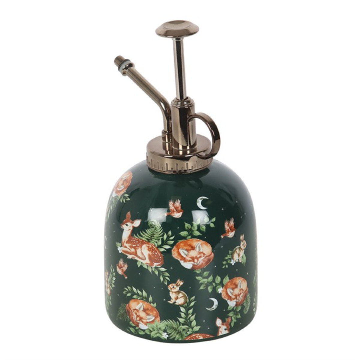 Decorative mist sprayer with animal pattern on a white background