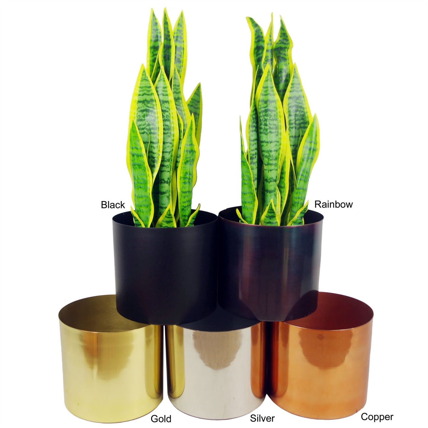 Metal Planter Gold Metal Plant Pot 38.5cm x 18cm UK-2