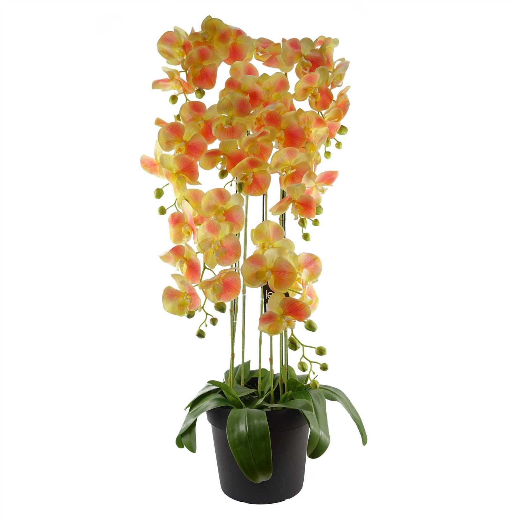 Large Yellow Peach Orchid Plant - Artifcial - 41 REAL TOUCH flowers-0