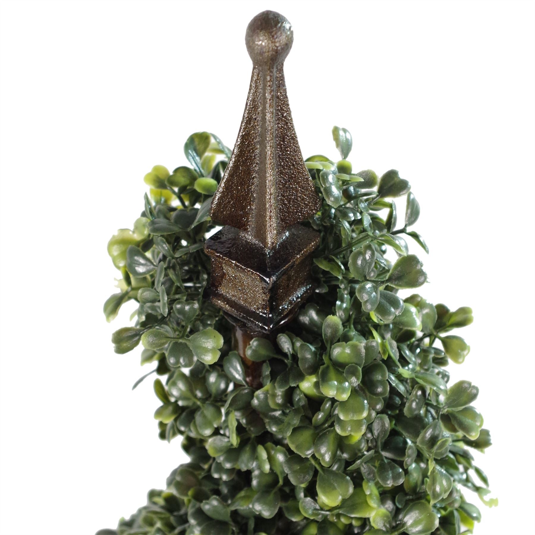 Pair 90cm Tall Artificial Boxwood Tower Trees Topiary Spiral-4