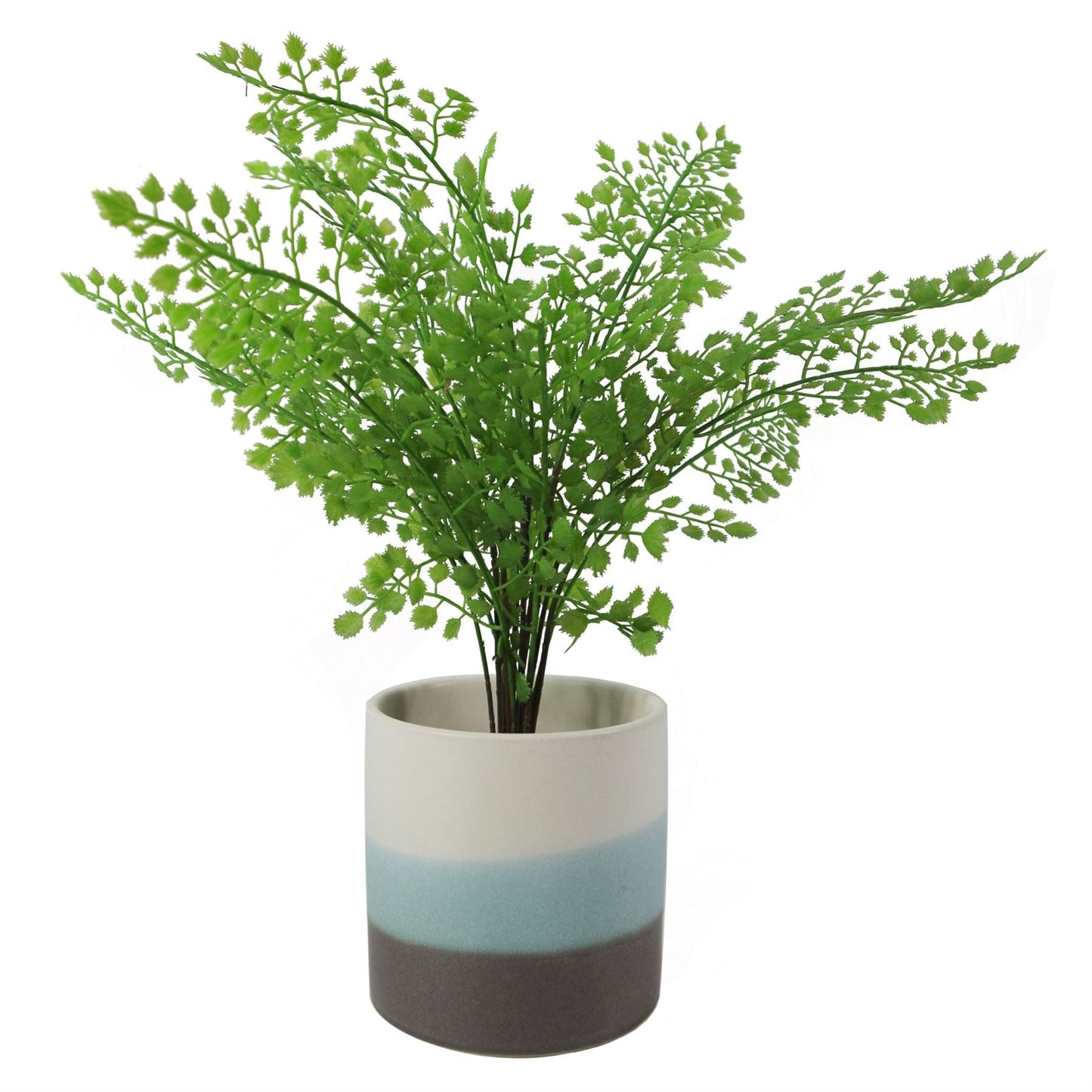 Blue Sand Stripe Ceramic Planter Plant Pot Botanik-1
