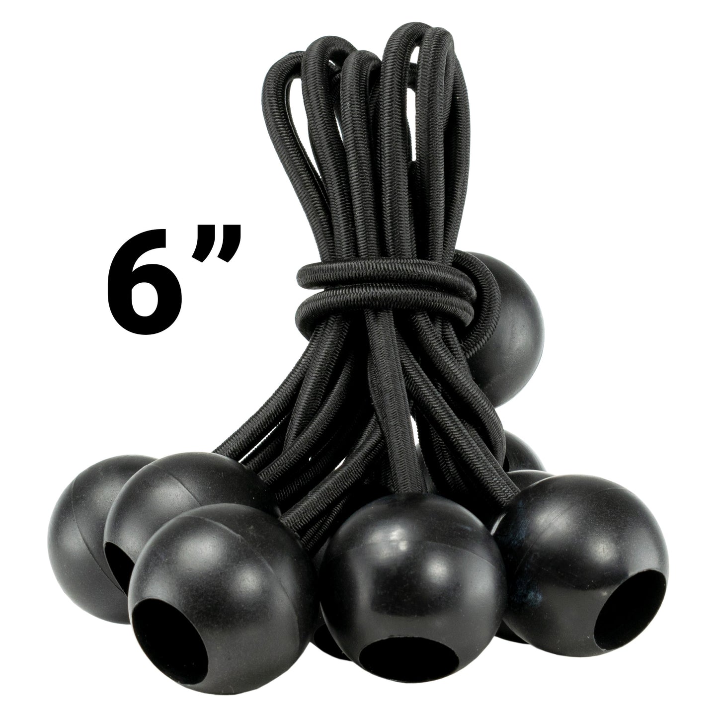 Grey S-Grade Tarpaulin with 10 x 6" Bungee Balls (Black)-1