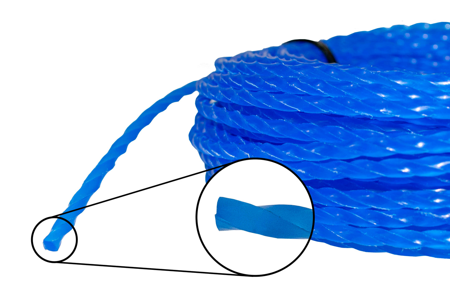 15m Twisted Blue Trimmer Line, 2.4mm-2