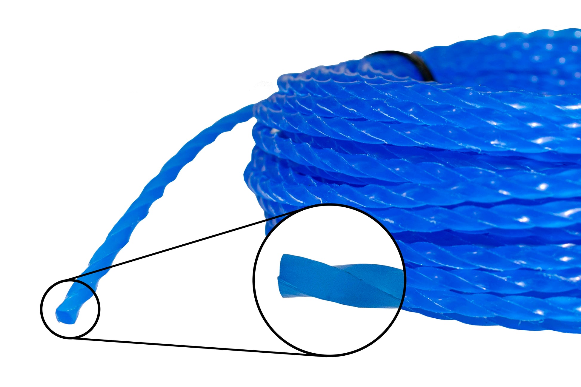 15m Twisted Blue Trimmer Line, 2.4mm-2