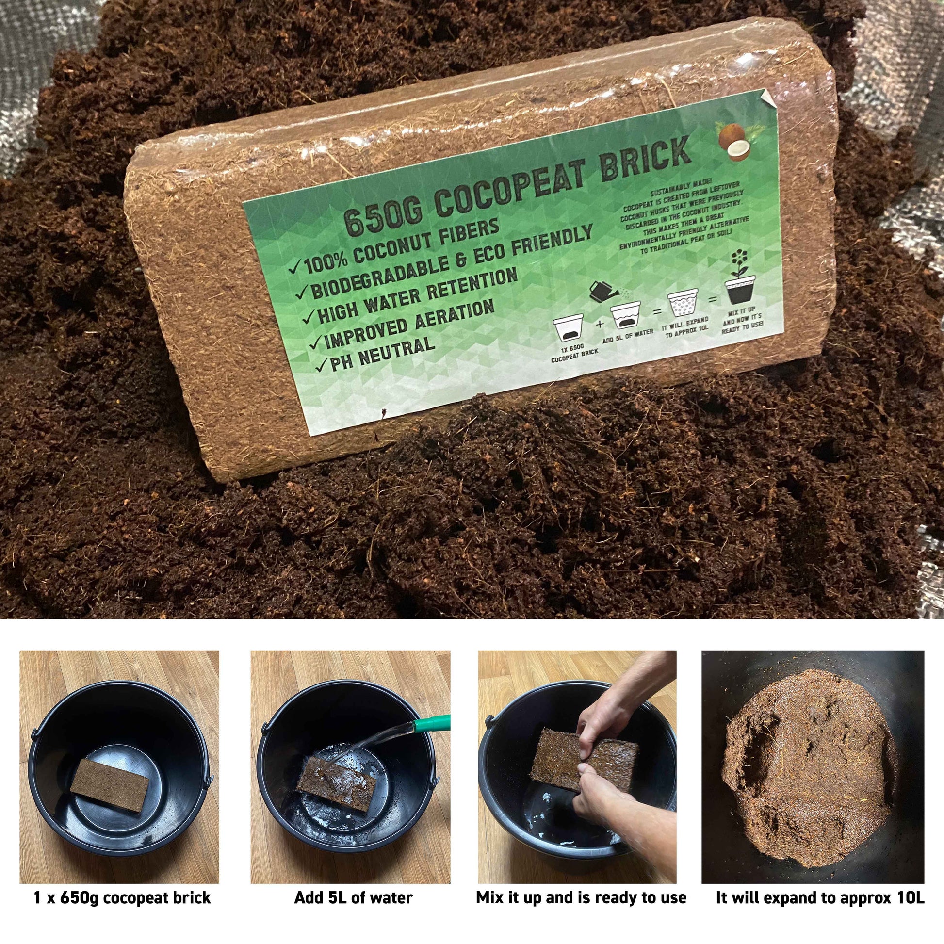 Coco Coir, Natural Compost, Organic Coconut Fibre-3
