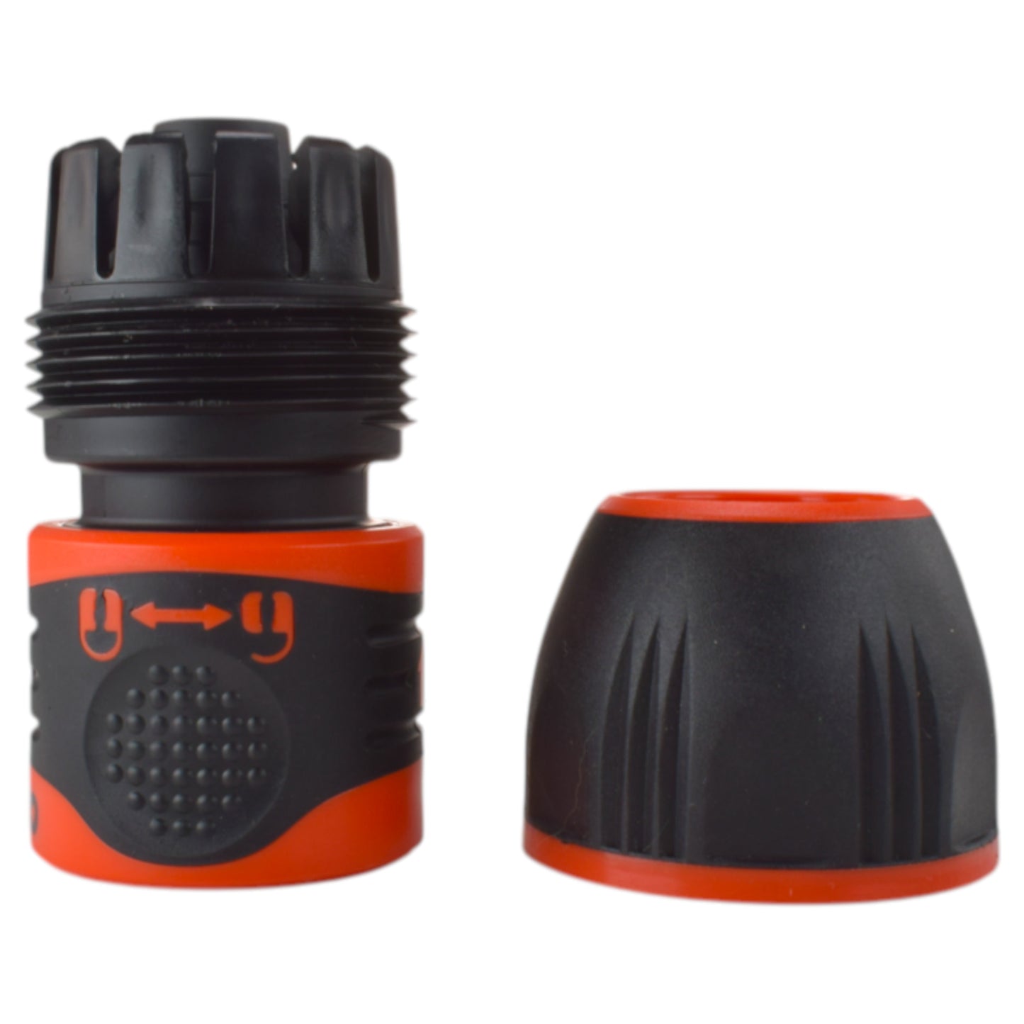 1/2" & 3/4" Female Hose Connector - Lockable Design, Black-1