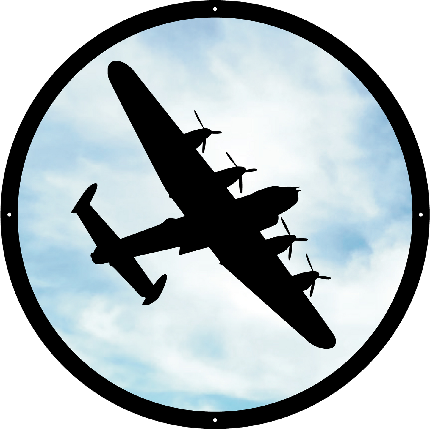 Round SunCatcher Garden Mirror Lancaster Bomber-0