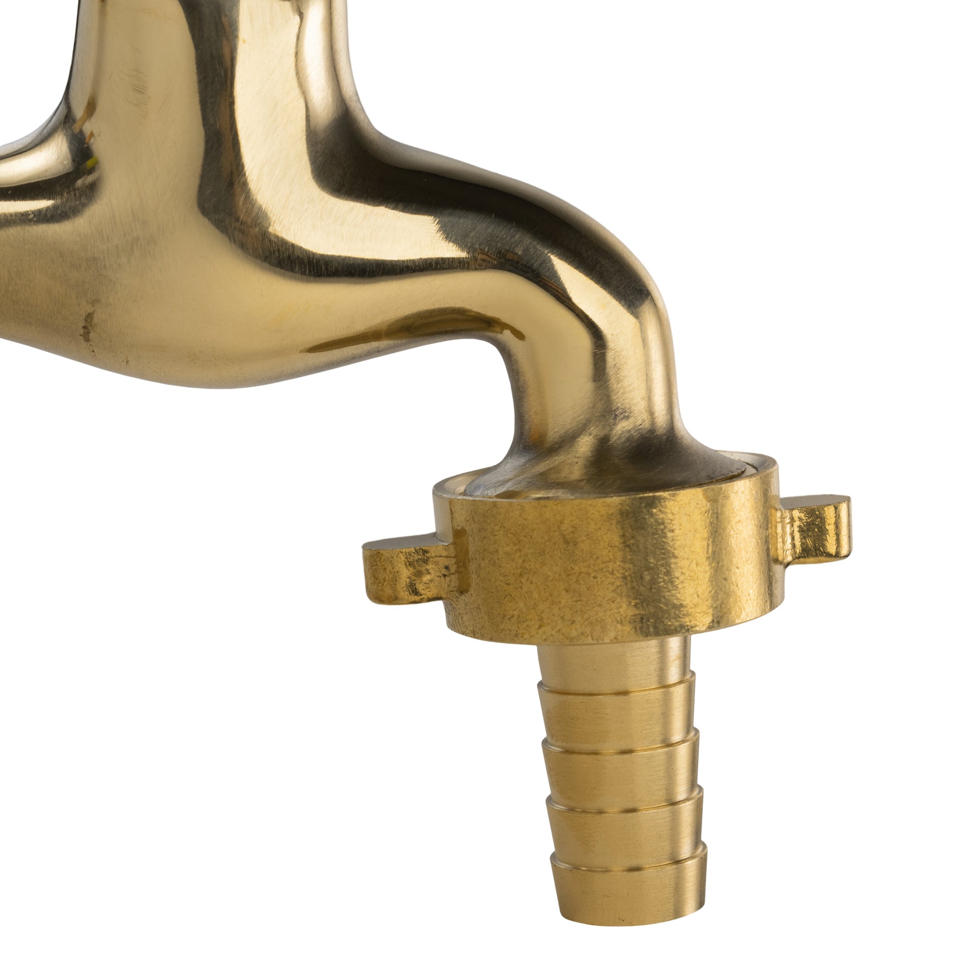 Garden Tap Polished Brass 1/2" BSPM - 13mm Barb-1