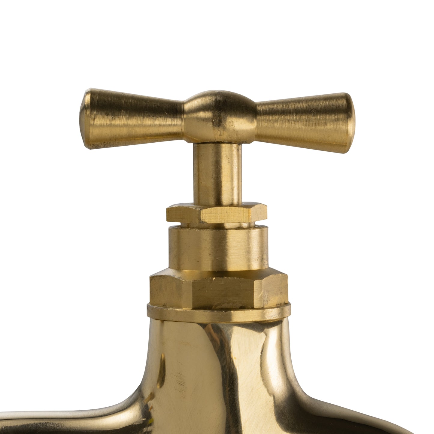 Garden Tap Polished Brass 1/2" BSPM - 13mm Barb-3