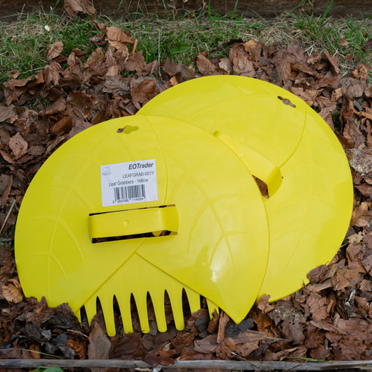 Garden Cleaning Leaf Grabbers, Yellow-0