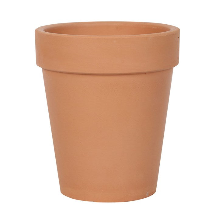 Terracotta pot on a white background