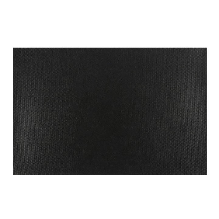 Solid black color swatch on a white background