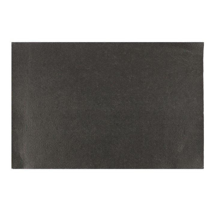 Rectangular black rubber doormat reverse side