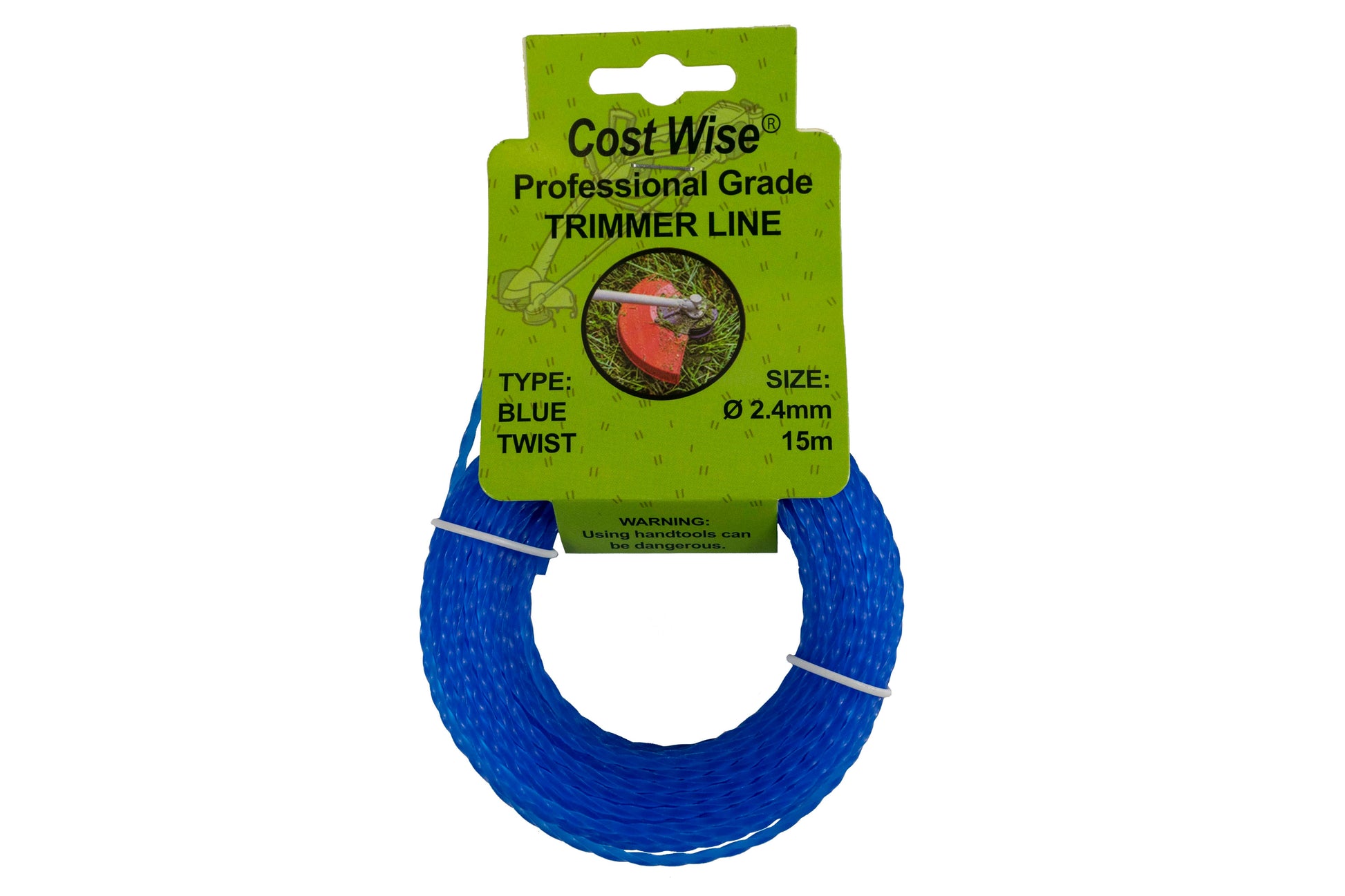 15m Twisted Blue Trimmer Line, 2.4mm-0