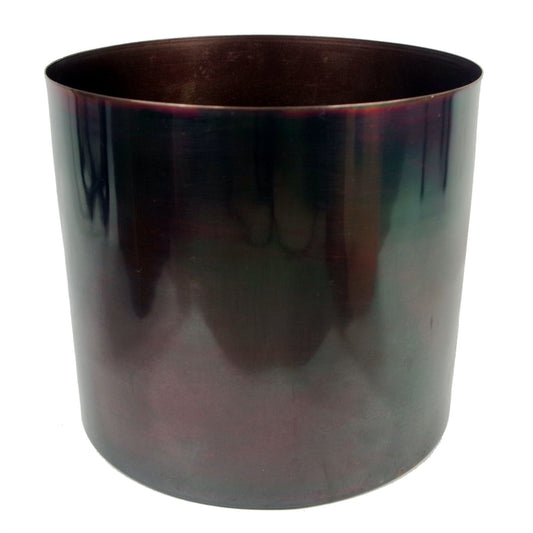 Metal Planter Plant Pot Iridescent Rainbow Finish 20 x 18cm Botanik-0