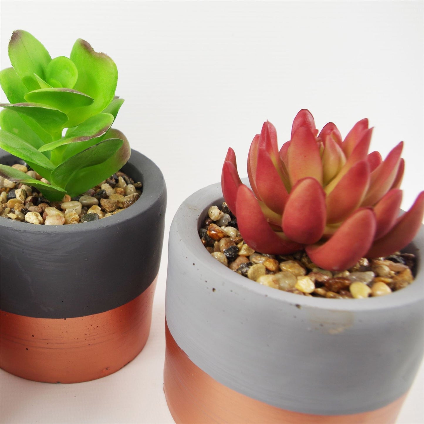 Stoneware Planters Artificial Plants Succulent 14cm Set 3-2