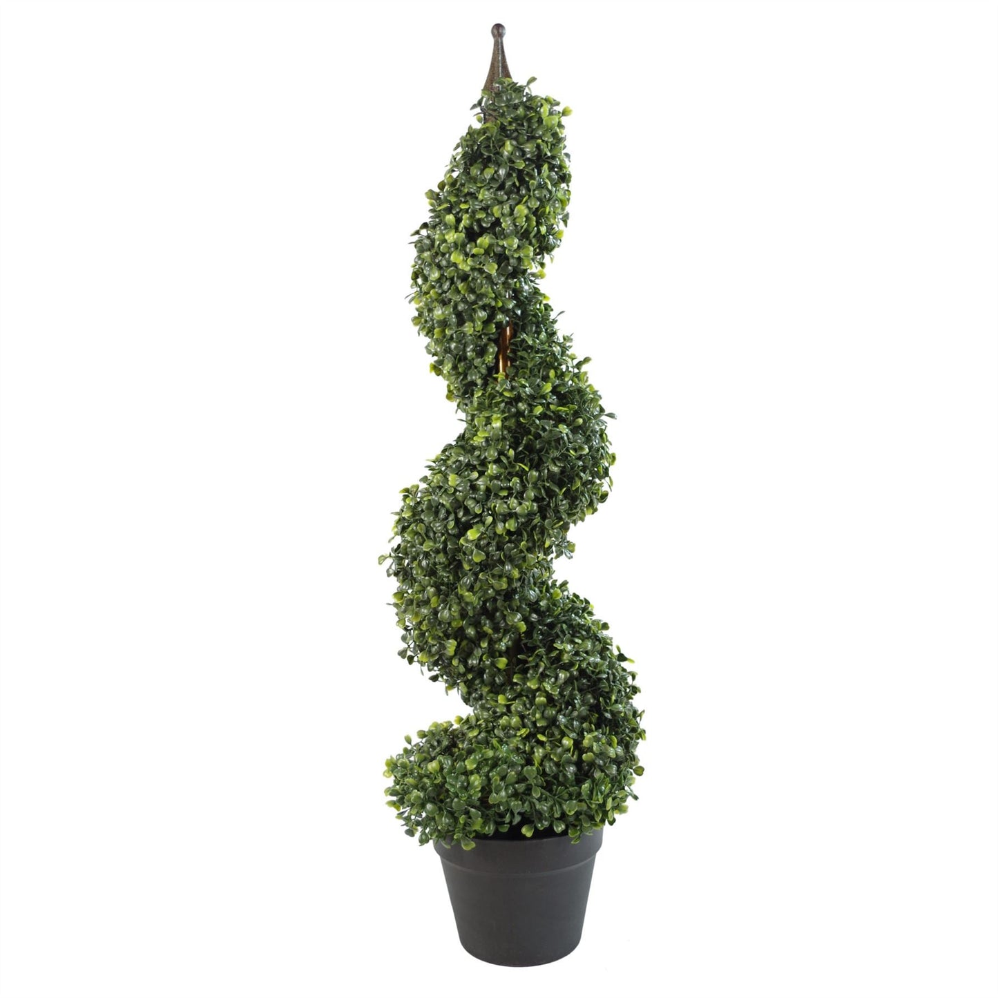 Pair 90cm Tall Artificial Boxwood Tower Trees Topiary Spiral-2