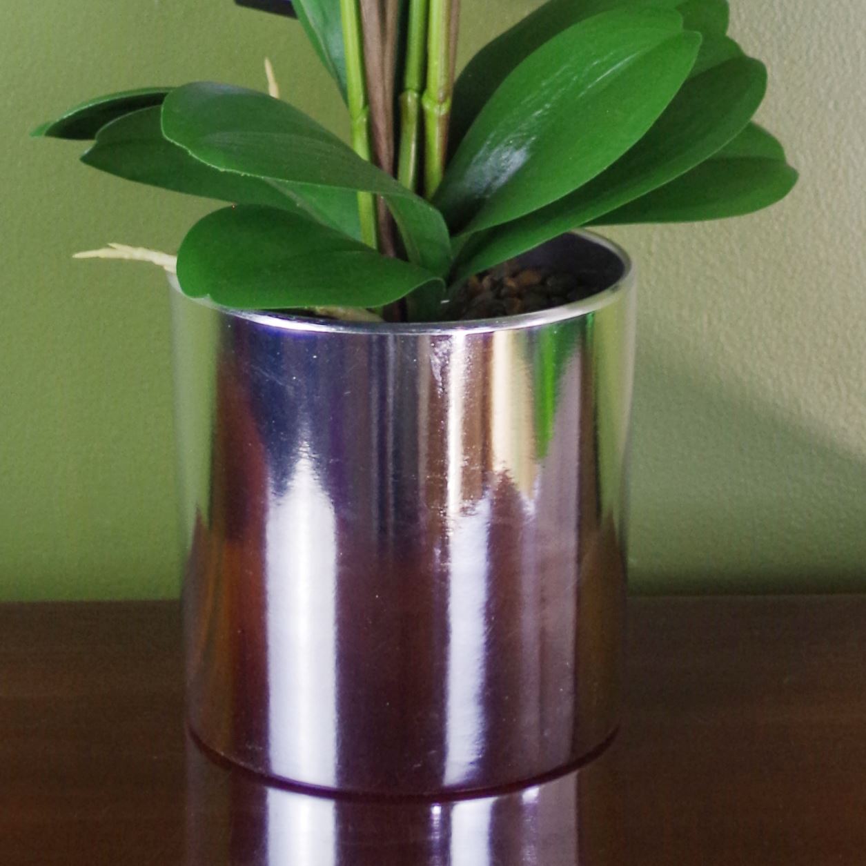 Pink Silver Artificial Orchid 52cm Real Touch-2