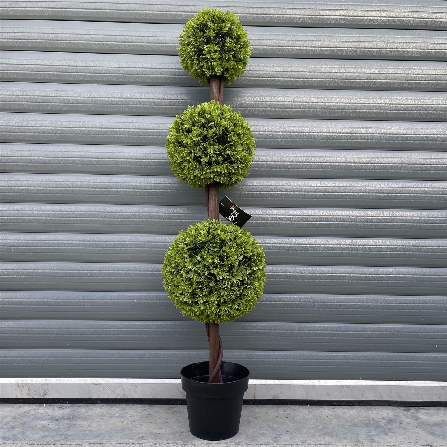 120cm Green Triple Ball Topiary Tree-0