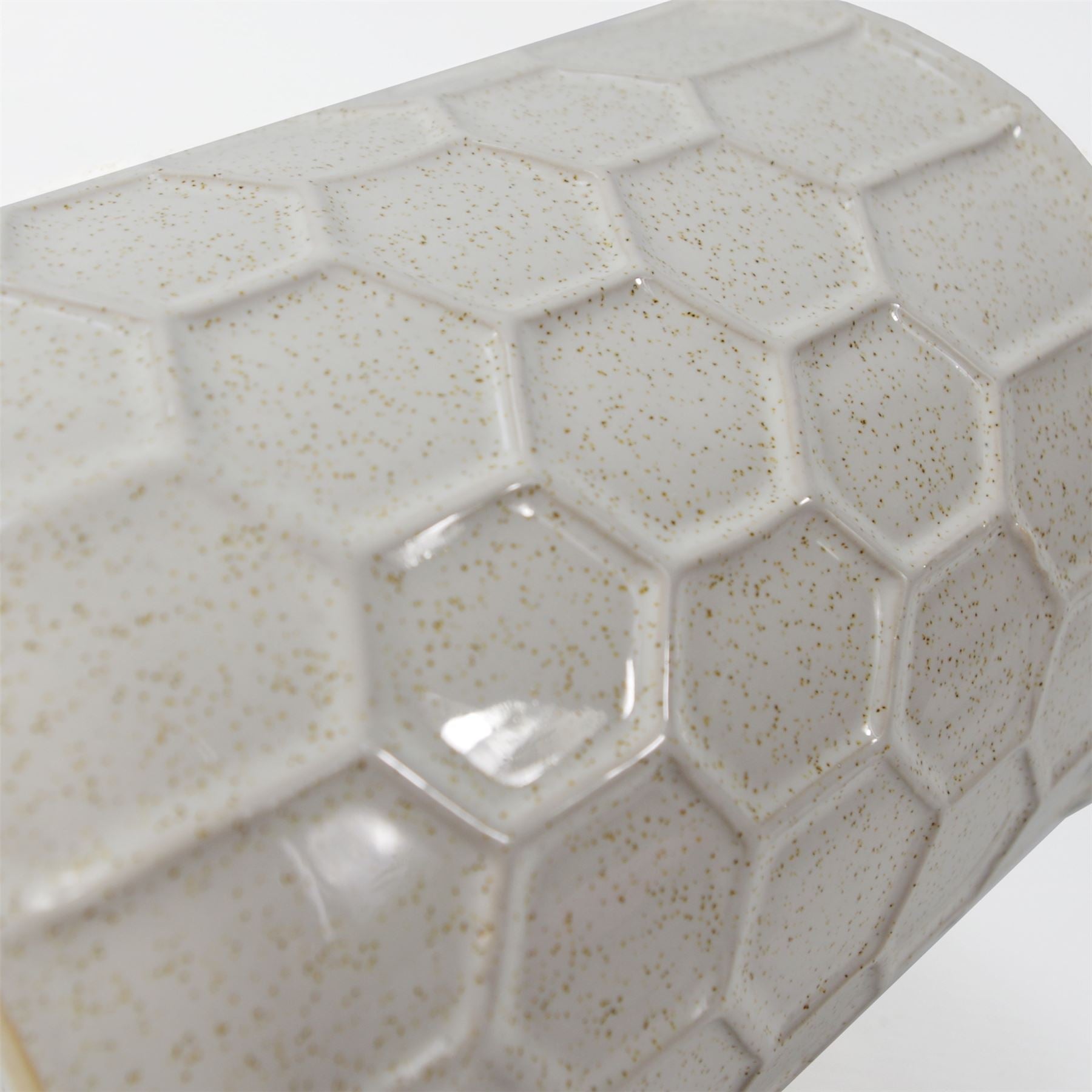 White Honeycomb Ceramic Planter-2