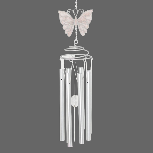 White Butterfly Windchime