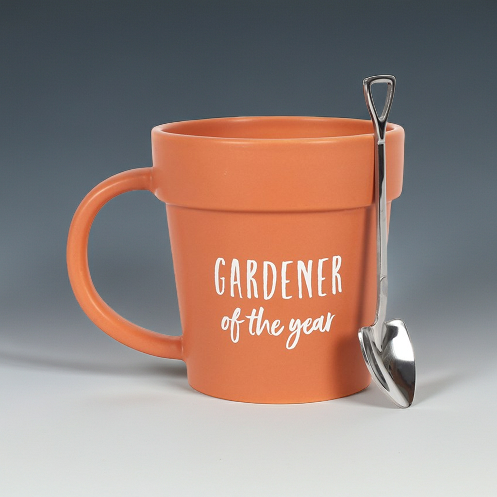 Gardener of the Year Pot Mug and Shovel Spoon