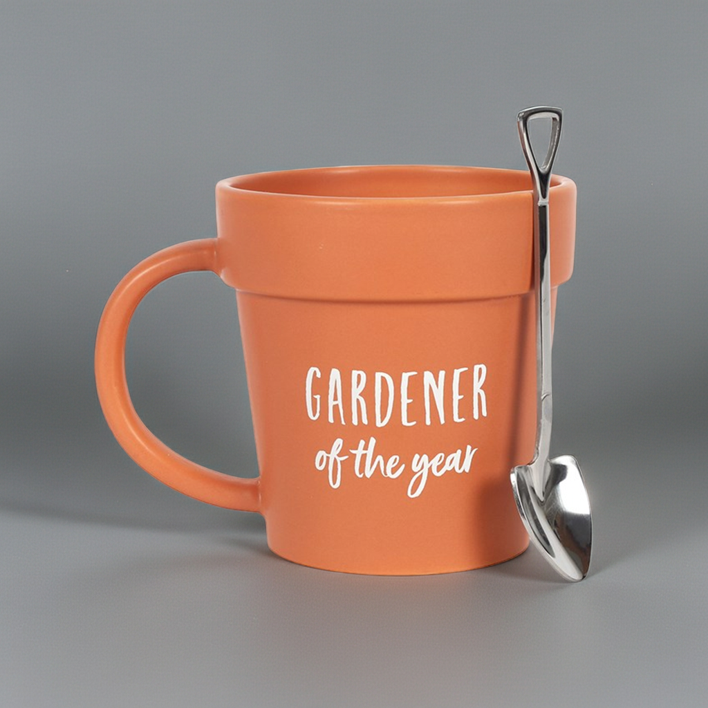 Gardener of the Year Pot Mug and Shovel Spoon
